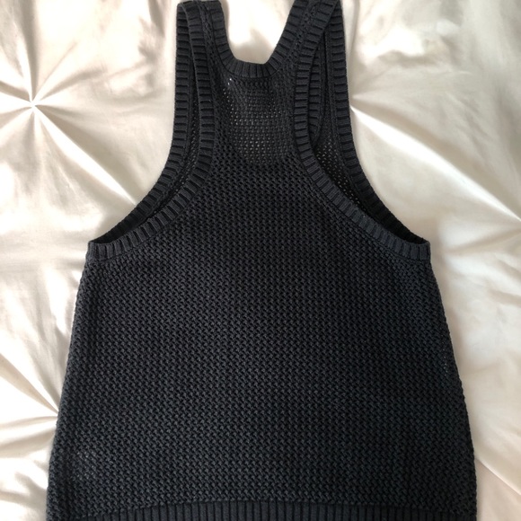 Mesh , knit tank by Arborist . Black XS but oversized - Picture 2 of 3